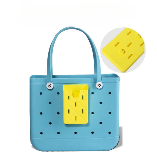 Fashion Soft Reusable Phone Insert Case Compatible Rubber Beach Tote Bags Silicone Phone Holder for Bogg Bag Mobile Phone Box